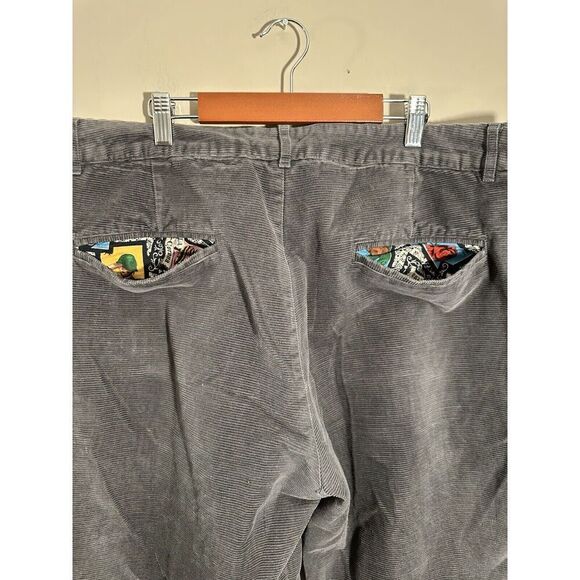 Betabrand Pants Mens 38x36 Gray Corduroy Cords Chino Casual Straight Leg Slacks - Picture 6 of 6